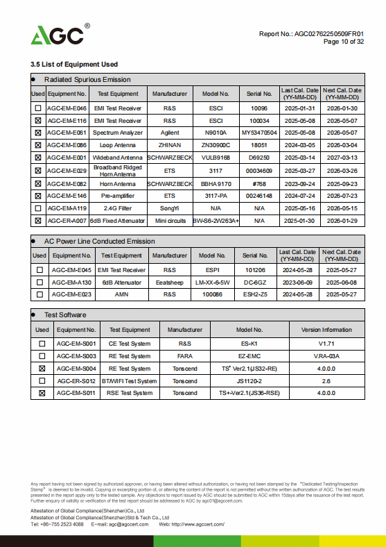 FCC Test Reports